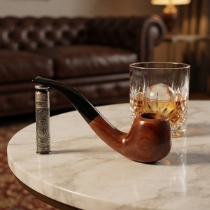 JIFENG JF-YD008 Regalo per Amanti delle Pipa, Stile Vintage, Design Personalizzato con Incisione, Resistente Tamper per Pipa in Metallo Ottone Satinato - Product Image 6
