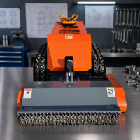 Tondeuse robot à fléaux télécommandée tout-terrain à moteur thermique CE EPA Ga, avec roues en caoutchouc