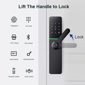 Liliwiise tuya ttlock Thông Minh Kỹ Thuật Số vân tay khóa sinh trắc học thẻ RFID Wifi <span class=keywords><strong>App</strong></span> thông minh khóa cửa - Product Image 2