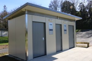 Cabine de douche et toilettes portables étanches sur mesure pour parcs urbains, zones de service, toilettes publiques préfabriquées en acier à nettoyage automatique – Fabricant - Product Image 3