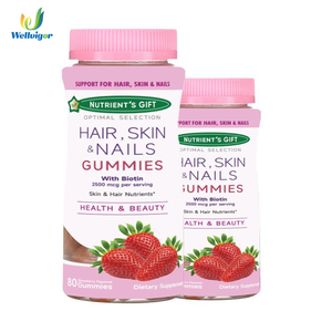 Gomitas de Fresa de Marca Privada con Vitaminas para Mujeres, Favorecen la Salud del Cabello, la Piel y las Uñas, Gomitas de Biotina para el Crecimiento del Cabello, Uñas y Piel - Product Image 1