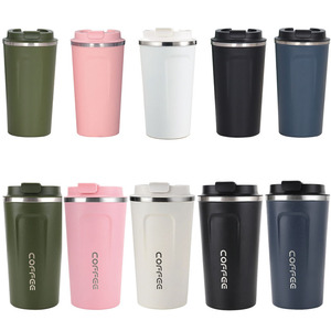 Factory Wholesale Custom Logo New 13oz 380ml 510ml Travel Coffee Mug Stainless Steel Coffee Thermal Cup With Lid - Product Image 1