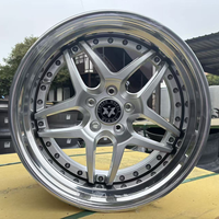 Rines Forjados Personalizados Viaol de 2 Piezas con Borde Pulido Estilo Stance/VIP 5x114.3/5x100 18x9/9.5/10J 17x8/9J Compatibles con Nissan Silvia Toyota