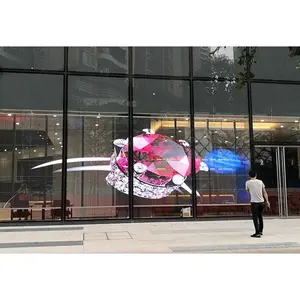 Programmable Diy Wifi Wireless Control Shop Electronic Billboard Hanging Transparent Video Wall Led Screen Panel Display