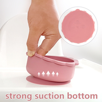 Ensemble de vaisselle pour tout-petits en silicone de qualité alimentaire, incassable, avec bol à ventouse puissante et cuillères pliables