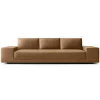 Canapé de salon de luxe personnalisé, taille ajustable, structure en bois massif, accoudoirs larges, canapé sectionnel moderne pour immeuble de bureaux