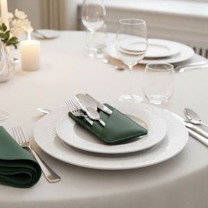 Porte-couverts et étui en cuir PU moderne et élégant pour organiser et ranger les couteaux, fourchettes et ustensiles de table - Product Image 1