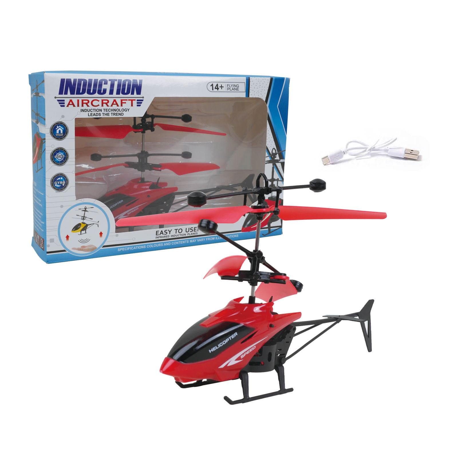 2CH Gyro Flying Helicopter Mini Remote Control Plane Infrared Induction  Radio Control Drone Flying Toys for Kids
