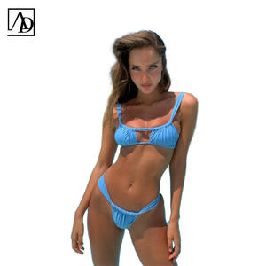 Conjunto de Biquíni Sexy em Spandex/Nylon para Mulheres, Moda de Praia, 2 Peças, Respirável e de Secagem Rápida - Product Image 3