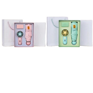 Set de Regalo de Verano, Ventilador Portátil de Mano con Sombrilla, Caja de Regalo para el Cuidado Personal para Mujeres, Novia, Cumpleaños, Regalo Corporativo - Product Image 3