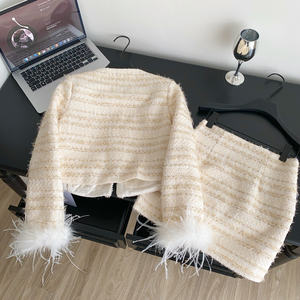 Roman 2-teiliges Set für Damen, Oberteil und hochtaillierter Patchwork-Hüftrock, Anzugkleidung, Großhandel - Product Image 4