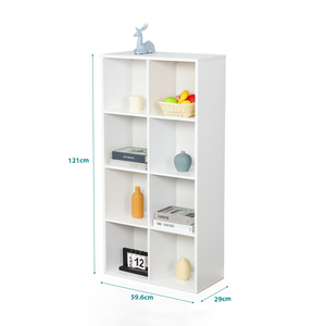 8-Cube Modern Freestanding <strong>Wood</strong> Bookcase Bookshelf Storage <strong>Shelf</strong> - Product Image 6