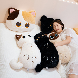 Coussins en peluche <span class=keywords><strong>chat</strong></span> multi-styles mignons, vente en gros, chats <span class=keywords><strong>siamois</strong></span> et calico noirs, coussins rembourrés, cadeaux compagnons pour enfants, décoration intérieure - Product Image 6