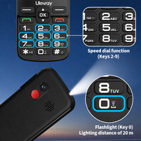 Téléphone senior 4G débloqué avec écran IPS de 2,4 pouces, haut-parleur puissant, station de charge, bouton SOS, lampe torche, fonction USB-C, radio FM et longue autonomie
