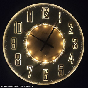 16 Inch Large Metal Illuminated Wall <b>Clock</b> with Smart Sensor Lighted Wall <b>Clock</b> for Living Room Decor - Product Image 1