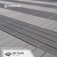 Tuiles de terrasse en WPC DIY 300 mm * 300 mm, tuiles de sol extérieures à emboîtement, anti-corrosion, bois décoratif pour la maison, carrelage de sol en WPC