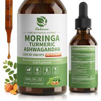 OEM Moringa Kurkuma Ashwagandha Vloeibare Supplement met Quercetine Gember Granaatappel Zwarte Peper Zuurzak Private Label 60ml
