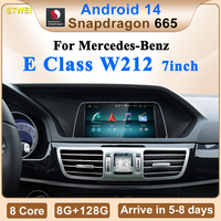Lecteur multimédia automobile Android 14 CNSTWE Qualcomm 665 7 pouces avec GPS DSP CarPlay sans fil 4G/WiFi pour Mercedes-Benz Classe E W212