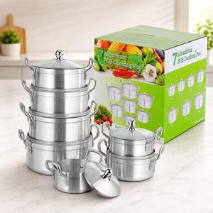 Juego de Ollas de Cocina de Aluminio Fundido de 12 Piezas, Grueso y Resistente, Juego de Utensilios de Cocina Forjados, <span class=keywords><strong>Olla</strong></span> <span class=keywords><strong>Grande</strong></span> para Sopa - Product Image 3