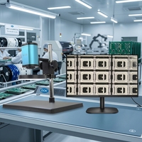 Microscope numérique industriel EOC 4K 2K à mise au point automatique, longue distance de travail, OEM pour l'inspection des modules optiques de circuits imprimés (PCB) et de composants SMT semi-conducteurs