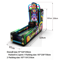 Machine de bowling d'intérieur à monnayeur avec système de rédemption de tickets, design personnalisable, jeu de boules pour centre de divertissement familial