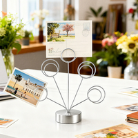 Porte-mémos en fil métallique en forme d'arbre Lerp&Tree avec pinces en forme de cœur, support d'affichage pour notes, photos et cartes, pour la décoration de bureau, de maison ou de table