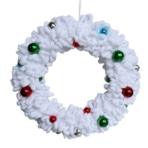 Guirlandes de pompons de Noël modernes, écologiques, faites à la main, décorations et supports de <span class=keywords><strong>porte</strong></span> d'extérieur - Product Image 4