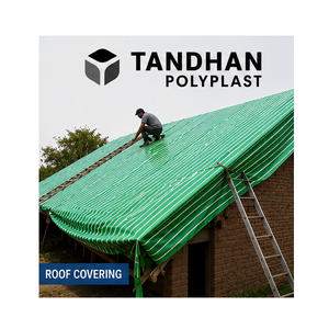 UV Resistant Waterproof Tarpaulin with Flexible Multi Layer <b>Material</b> for Pond Lining Roof Protection and Construction Site Cover - Product Image 1