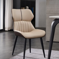 Ensemble de chaises de salle à manger de style design moderne, 4 à 6 pièces, revêtement en cuir synthétique de haute qualité pour la maison, l'appartement, l'hôtel et les meubles.