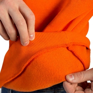 Sudadera de Cuello Redondo Color Naranja para Hombre, Corte Regular, Tejido de Algodón, Estilo Casual, Color Sólido - Product Image 3