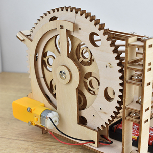 Đồ chơi lắp ráp đường ray bi điện bán buôn trực tiếp, hình dạng nhà máy, khoa học, tùy chỉnh logo, trò chơi xếp hình gỗ 3D, đường chạy bi cho trẻ em - Product Image 5