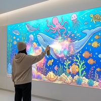 Système de jeu interactif par projection, interaction à longue distance par pulvérisation, projection murale holographique 3D, équipement de divertissement intérieur