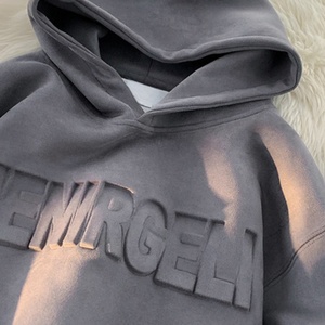 Tùy Chỉnh USA Kích Thước Chất Lượng Cao Cotton Dày Người Đàn Ông Quần Áo Tất Cả Các Hơn Hoody Đồng Bằng Unisex Tùy Chỉnh 3D Cao Cấp Nổi Áo Cho Nam Giới - Product Image 2