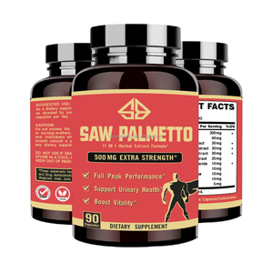 Capsules de Saw Palmetto OEM, Ashwagandha, Thé Vert, Soutien de la Prostate, Énergie, Santé Digestive, 60 Comprimés - Product Image 1