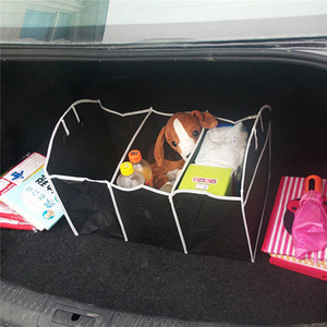 Car Trunk <b>Storage</b> <b>Box</b> 41L <b>Waterproof</b> Folding Organizer Black Non Woven Fabric Multi Compartment Car Organizer - Product Image 2