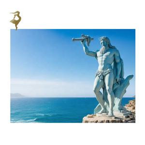 De <span class=keywords><strong>God</strong></span> Van De Zee Marmeren Beeldhouwwerk Met De Hand Snijden Griekse Neptunus Of <span class=keywords><strong>Poseidon</strong></span> - Product Image 1
