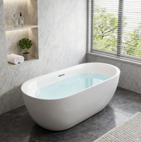 Baignoire autoportante moderne et minimaliste en acrylique grande capacité, vente en gros directe usine, projets OEM/ODM