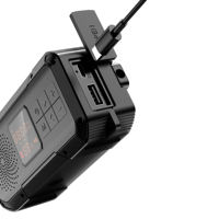 Radio de Emergencia para el Hogar, NOAA/WB/AM/FM, Manivela, Banco de Energía Solar
