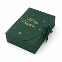 Coffret Cadeau de Noël de Luxe Auto-Assemblable pour Montre et Bougie, avec Embossage, Fermeture Magnétique et Poignée – Emballage Haut de Gamme pour Petites Entreprises