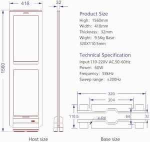 Premium EAS Retail <b>Security</b> System with 58KMz AM Anti-theft Gate for Library Clothing Shop <b>Security</b> - Product Image 4