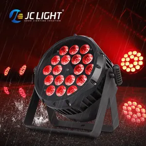 JC Outdoor 18x12w Led Par Light For Dj Wedding Dmx Slim 18pcs*12w Rgbwa 5in1 Led Stage Lights