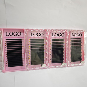 Private Label ciglia C D arricciatura 11 12mm Volume russo Extension ciglia 0.07mm ciglia singole seta ciglia vassoi estensione all'ingrosso - Product Image 3