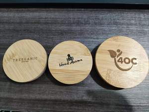 翻盖顶盖，适用于4盎司8盎司10盎司14盎司蜡烛玻璃罐竹木金属软木材料 - Product Image 4