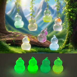 Mini Ornement Lumineux en Résine en Forme <span class=keywords><strong>de</strong></span> Gourde Multicolore pour Micro-Paysage, Décoration <span class=keywords><strong>de</strong></span> Bureau et Bricolage - Product Image 1