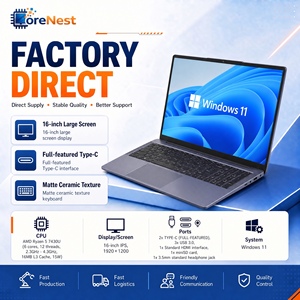 מחשב נייד CoreNest בגודל 16 אינץ' עם מעבד AMD Ryzen 5 7430U, 6 ליבות, 12 נימים, זיכרון RAM בנפח 16GB או 32GB, כונן SSD בנפח 1TB, מחשב נייד עסקי עם מקשי קרמיקה איכותיים. - Product Image 1