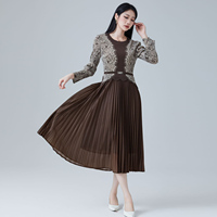 Haute qualité Polyester pied de poule robe ceinture revers dames décontracté écologique fête Style solide ceintures robe à volants