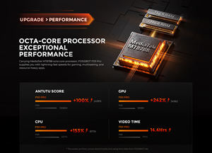 F101 Pro High Performance 5.45'' HD <b>4G</b> Rugged <b>Phone</b> 10600mAh Octa-core Processor Android 13 Fossibot NFC <b>Mobile</b> <b>Phone</b> 8+128GB - Product Image 6