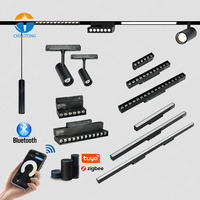 Système d'Éclairage Magnétique LED Modulaire DC24V 48V, Rail et Spots Magnétiques LED Montés en Surface