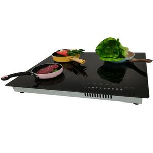 Table de cuisson électrique en céramique à quatre foyers, boîtier métallique, plaque chauffante encastrable 6400W - Product Image 1