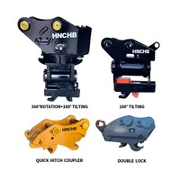 Attache rapide hydraulique 0,8-5 tonnes pour mini-excavatrice, godet à changement rapide, accessoires multifonctionnels, avec double roulement de verrouillage et moteur